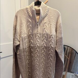 Weatherproof Men's Tan Zip-Up Sweater